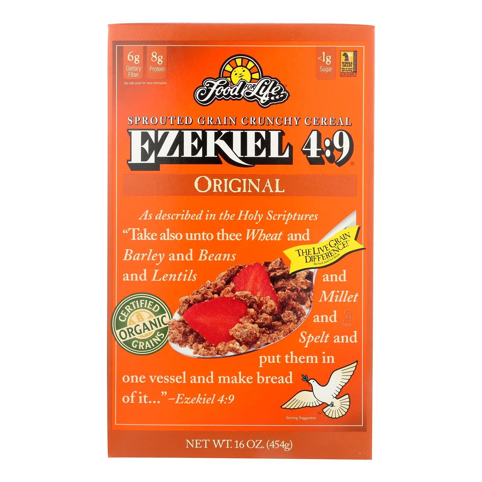 Product image of Food For Life Organic Ezekiel 4:9 Sprouted Whole Grain Cereal Original 16 oz 16 oz Pack of 6